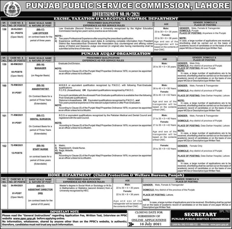 Ppsc Jobs St July Advertisement No Ppscjobs