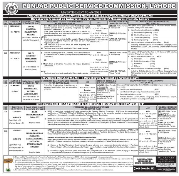 Ppsc Jobs Of Pediatric Cardiovascular Surgery Advertisement No December Specialized