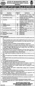 WASA Mianwali Jobs 2026 Govt Punjab jobs 2026