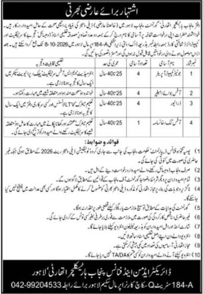Punjab Horticulture Authority Jobs 2026 Advertisement
